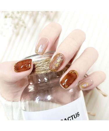 15ml Soak Off Milk Tea Caramel Gel Amber Gel Nail UV Gel Gel Nail Polish Semi Permanent Tortoiseshell Glass - (Color: 3) - Buy Online on GoSupps.com