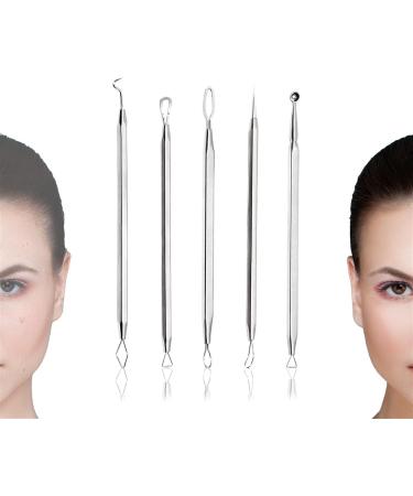 Acne Needle 6 in 1 Acne Blackhead Remover Needle Tools Set Blackhead Tweezer Pimple Extractor Stainless Steel Blackspot Removal (Color : Silver) - Buy Online on GoSupps.com
