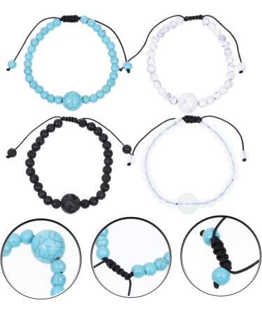 Anti Motion Sickness Bracelet Set - Healeved 4pcs OBX Dainty Moonstone & Volcanic Bead Jewelry | Relief for Car & Morning Sickness | Anti Nausea Wristband - Buy Online on GoSupps.com