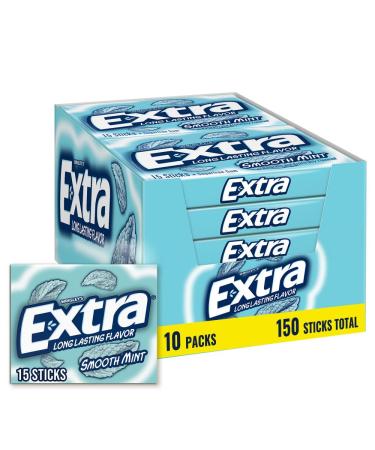 Extra Smooth Mint Sugarfree Gum (Pack of 10)