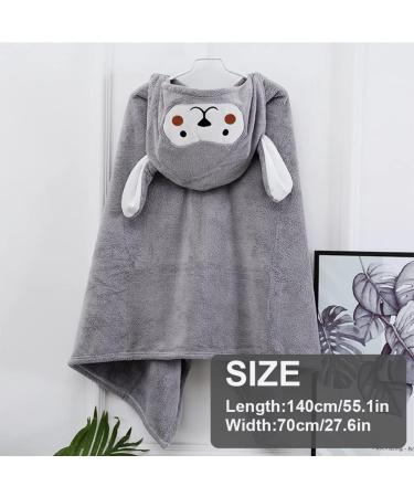 Gukasxi Hooded Baby Towel - Extra Large 140x70 cm, Ultra Soft & Absorbent Bath Towel for Baby Girls and Boys - Gray - Buy Online on GoSupps.com