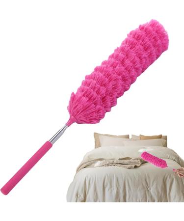 Extendable Duster | Cobweb Duster with Telescoping Pole Flexible Spider Web Brush Reusable Fiber Duster Ergonomic Cleaning Tool for Furniture Car Cobweb Hot Pink - Buy Online on GoSupps.com