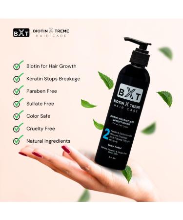 Biotin X Treme Hair Growth Bundle: Natural Shampoo (8 oz) & Hair Restoration Spray DHT Blocker Follicle Stimulator Color-Safe Sulfate-Free Paraben-Free for Thinning Hair & Hair Loss Shampoo + Spray - Buy Online on GoSupps.com