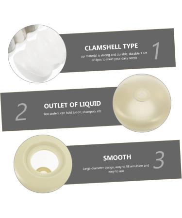 3 Sets travel bottle press type lotion container Daily Use Lotion Containers travel essentials toiletries travel containers for toiletries travel size necessity white pp pressure - Buy Online on GoSupps.com