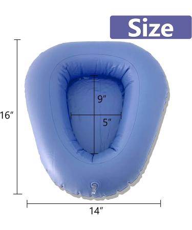 Inflatable Bedpan - Potty Bedside Toilet Nursing Urinals for Bedridden Elderly Disabled Bedbound Patient (Dark Blue-L Size) - Buy Online on GoSupps.com