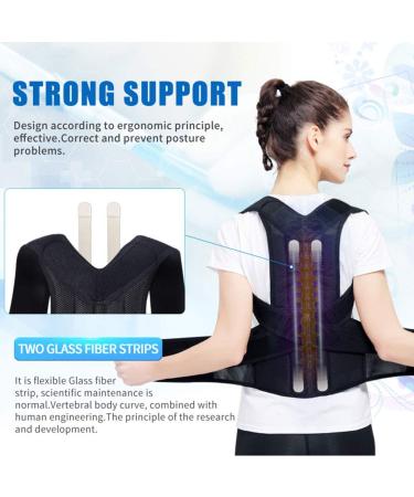 Posture Back Brace for Adults - Adjustable Upper Back Corrector & Support Belt for Pain Relief - Full Back Strap for Scoliosis Hunchback & Clavicle Correction - One Size Fits All - Buy Online on GoSupps.com