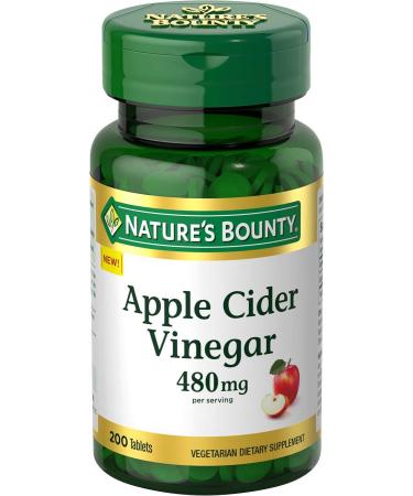Nature's Bounty Apple Cider Vinegar 480 mg 200 Tablets