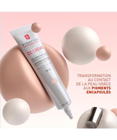 Erborian - CC Cr me la Centella Asiatica - Maquillage et Soin Illuminateur de Teint Haute D finition pour Visage - Protection Solaire SPF 25 - Soin Cosm tique Cor en 15 ml (Lot de 1) Clair - Buy Online on GoSupps.com