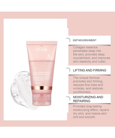 Collagen Night Wrapping Mask - Collagen Face Mask - Hydrating Face Masks Skincare - Collagen Peel Off Face Masks - Smooth & Tight - Reduce Fine Lines & Dullness - Face Masks Beauty for All Skin Types - Buy Online on GoSupps.com