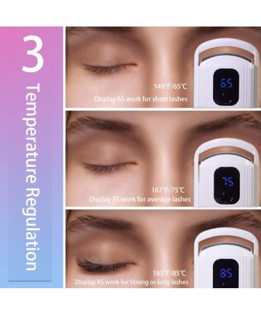 Buy Heated Eyelash Curlers - 3 Heating Modes USB Rechargeable Digital Display - Perfect Long-Lasting Curls | Ideal Mother's Day Gift - Buy Online on GoSupps.com