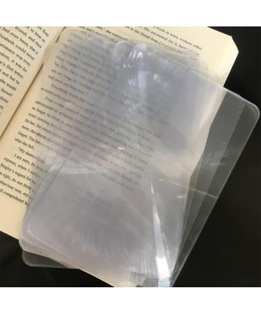 6pcs Page Reading Magnifier 3X Magnifying Lens Sheet Bookmark Magnifiers for Reading Lay on Page Magnifying Small Print Flexible Lens by ZAYOIZY Clear Border 6 - Buy Online on GoSupps.com
