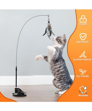 Rosaui Interactive Cat Toys - Dual-Head Sucking Kitten Accessories for Indoor Play | International Shipping Available - Buy Online on GoSupps.com
