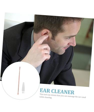 Rose Gold Spiral Ear Cleaner Tool - Stainless Steel Ear Pick for Earwax Removal | Reusable Outdoor Ear Accessory - 13X0.5CM - Buy Online on GoSupps.com