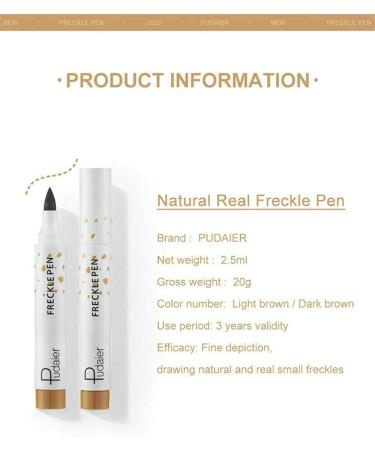 Kayswang freckle pen Light Brown/Dark Brown freckle pen for face freckle pen makeup mole freckle pen 2.5ml faux freckle pen colourpop freckle pen freckle pen henna henna pen for freckles (brown) - Buy Online on GoSupps.com