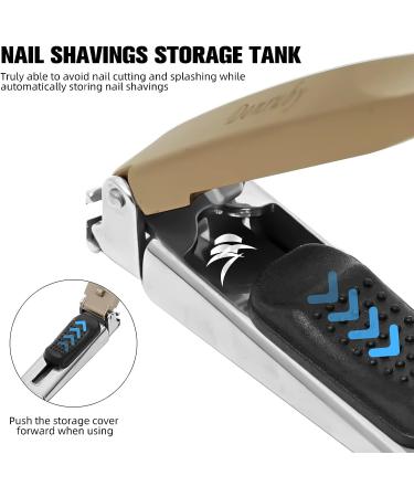 Premium Donruby Nail Clipper Set - 15mm Wide Easy Press Lever, Curved Blade, Nail File - Ideal for Men, Women, Seniors - Nickel Color - Buy Online on GoSupps.com