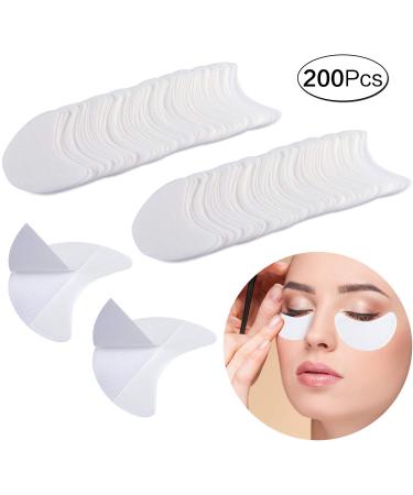 200 Pcs Eyeshadow Stencils White Eyeshadow Shield Pads Adhesive under Eye Eyeshadow Pads for Women Makeup Using L Size