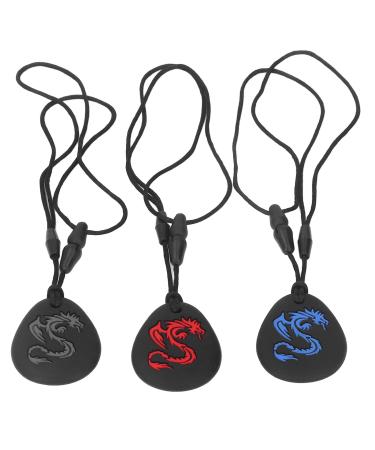Sensory chewing chain for children boys or girls 3-part silicone play stuff chewing chain bite chain bite chain cake player biting toys chewing autism