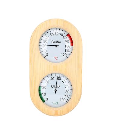 Sauna thermometer hygrometer perfect temperature and humidity sauna equipment and wooden accessories 2 in 1 0 120% wall-mounted sauna hygrothermograph