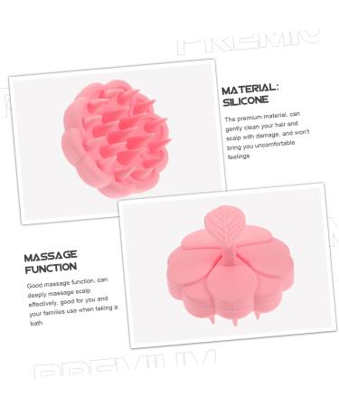 Magiclulu 2-in-1 Silicone Massage Brush - Scalp Peeling & Hair Care Tools - Pink Heart-Shaped Hair Washer for Travel - Buy Online on GoSupps.com