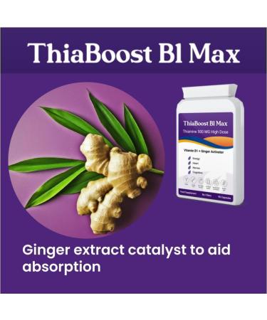 Thiamine 500 mg Mega Dose ThiaSoothe High-Potency Vitamin B1 and Ginger Supplement for Full-Spectrum Wellness (hcl not Cheap ntirate) (30) - Buy Online on GoSupps.com