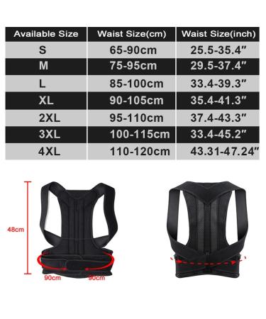 n/a Posture Corrector Back Posture Brace Clavicle Support Stop Slouching and Hunching Adjustable Back Trainer Unisex (Color : Black Size : XXL Code) Handmade Full moon lofty ambition - Buy Online on GoSupps.com