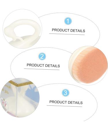 Healeved Makeup Brush Cosmetic Brush Cosmetic Utensils Pressed Powder Brush Oval Foundation Brush Loose Powder Brush Buffing Powder Brush Liquid Foundation Brush Makeup Utensils 9X6.5X4.5CM White - Buy Online on GoSupps.com