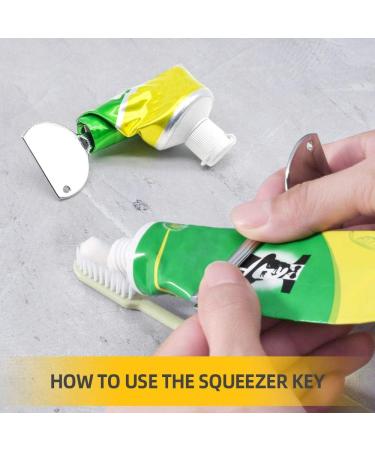 4 Pcs Toothpaste Squeezer - 2 in 1 Squeezer Key and Toothpaste Tube Squeezer Rollers Metal Toothpaste Tube Wringer Seat Holder Stand by INTSUN - Buy Online on GoSupps.com