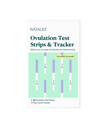 Natalist Ovulation Test Kit Home Fertility Strips for Women - Clear & Accurate Result Tracker Helps Get Timing Right While Planning for Baby