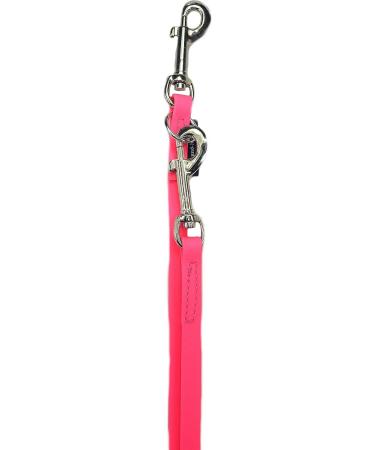 Biothane Dog Leash for Small & Large Dogs - Adjustable 2m to 5m - Pink 9mm - Durable Silver Hook - Buy Online on GoSupps.com