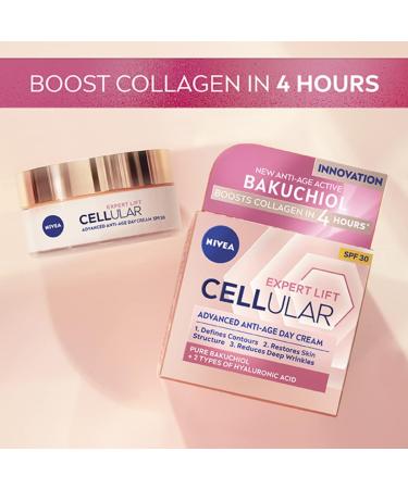 NIVEA Cellular Expert Lift Anti-Age Day Cream 50ml Anti-Wrinkle Cream with Pure Bakuchiol and Two Types of Hyaluronic Acid Day Cream for Women Anti-Ageing Face Cream (Pack of 2) 50 ml (Pack of 2) Day cream - Buy Online on GoSupps.com