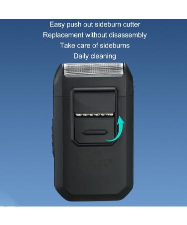 Buy ZJchao 2 in 1 Electric Foil Beard Trimmer - USB Rechargeable Removable Cutter Head Dynamic Floating Cutter Type C Fast Charging - Perfect for Bald & Sideburns - Buy Online on GoSupps.com