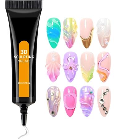  Generisch 3D Nail Gel - Non-Wipeable - 15ml - Extra Strong Adhesive - For Beginners and Professionals - Rhinestones - For Salons Parties Holidays Daily Use Weddings Birthdays - Buy Online on GoSupps.com