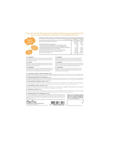 CleanFoods Raw Banana Pancakes 425g | Low-Calorie 45 Calories/100g | Quick 2-Minute Preparation | Konjac Glucomannan - Buy Online on GoSupps.com