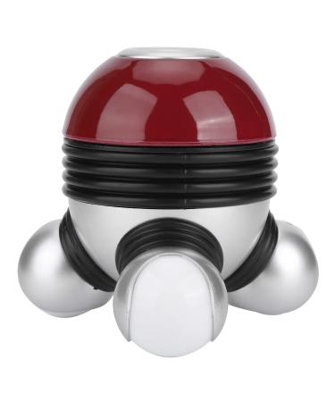 Back massage device mini-compact-electrical body massage device with 3 massage heads for pain relief in the neck and legs wireless hand vibration massage hand massage gauge 3.7 red