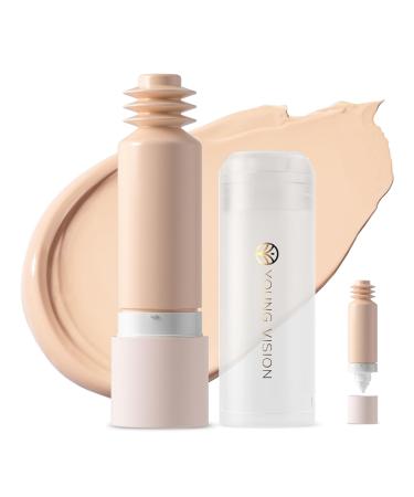 Long wear Liquid Foundation - Unique Downward Dispensing Design Smooth Texture Quick Drying Formula Lightweight & Bright Finish Ideal Base de Maquillaje for Flawless Skin (#01 1.35fl.oz./40ml) 40 ml (Pack of 1) #01