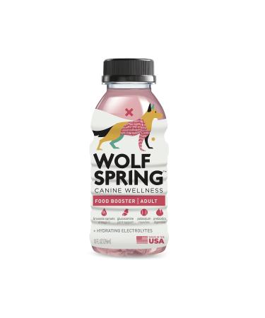 Wolf Spring All Natural Dog Food Booster Supplement, Adult Dogs Vitamins, Skin, Coat & Joint Support, Digestive Health Multivitamin with Omega-3, Plant Based Dog Food Additive, 10oz 10 oz (Pack of 24)
