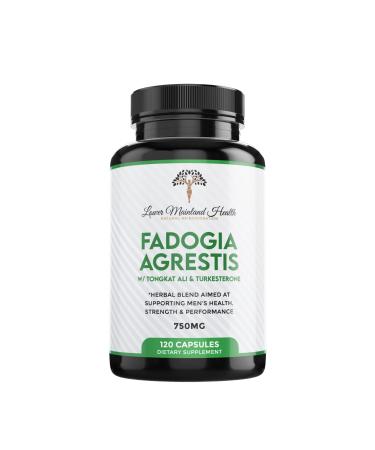 Lower Mainland Health Fadogia Agrestis Extract with Tongkat Ali & Turkesterone Male Enhancement Supplement for Health & Fitness (120 Servings) | 750mg (Equal to 16500mg Raw) Per Capsule