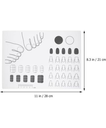 Lurrose Nail Art Stamping Mats Silicone Nail Training Mat Trainer Sheet for Application Practice As Shown - Buy Online on GoSupps.com