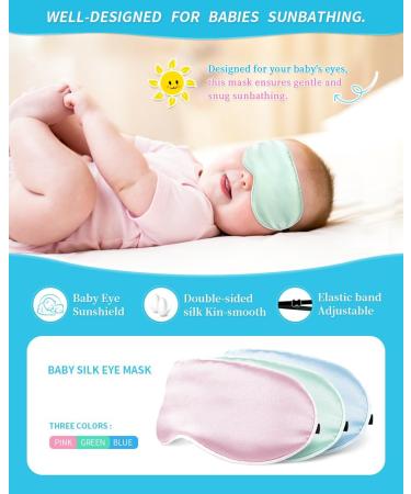 Mulberry Silk Baby Sleep Mask | Soft Adjustable Eye Cover for Newborns | Breathable Light Blocker for Naps & Outdoors - Buy Online on GoSupps.com