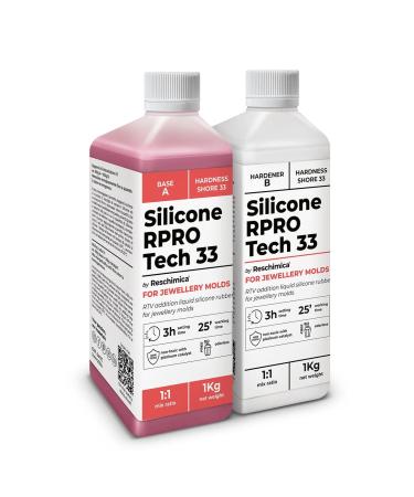 Silicone rubber 1:1 R PRO TECH 33 duplicating silicone medium hard I tin cast lead cast heat resistant molding silicone (2 kg)