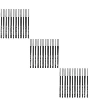 FOMIYES 36 Pcs Black Eyeliner 1 Black Eyebrow Pencil Beauty Practical Eyeliners Makeup Tools Wooden Pole 1 count (Pack of 1) Blackx3pcs