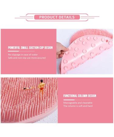 Shower Foot & Back Scrubber with Massage Pad | 2024 Non-Slip Cleaning Mat for Men & Women | Yellow Footrest with Suction Cups - Buy Online on GoSupps.com