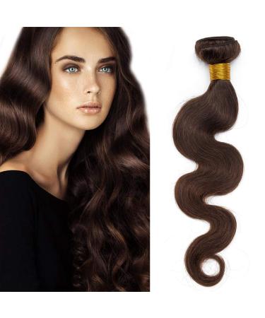 SEGO 18" 1 Bundle Brazilian Extensions Human Hair Body Wave Weave Virgin 100% Unprocessed Human Hair Extension Dark Brown