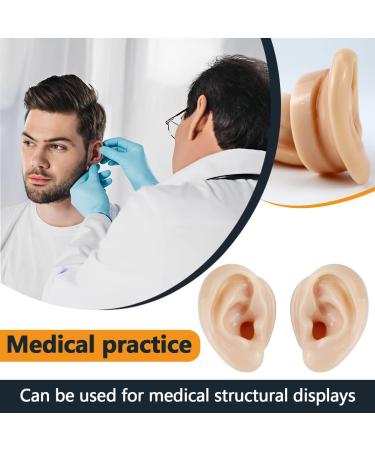 2 Pcs Silicone Ear Model Fake Ear Models Left and Right Soft Flexible Model Fake Ear Piercing Practice Realistic Silicone Ear Mold for Study Practice Teaching Tool Jewelry Display - Buy Online on GoSupps.com