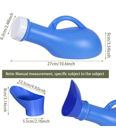 Portable Unisex Urinal Toilet Bottle - 1L Leak-Safe Screw Cap & Female Attachment | Travel Wee Potty for Men & Women - Buy Online on GoSupps.com