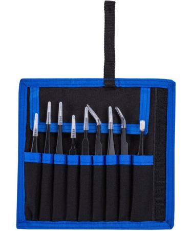 Buy Moum Routes 9-Part Antistatic Stainless Steel Tweezers Set - Multifunctional Tools for Electronic Repair & Precision Work - International Shipping Available - Buy Online on GoSupps.com