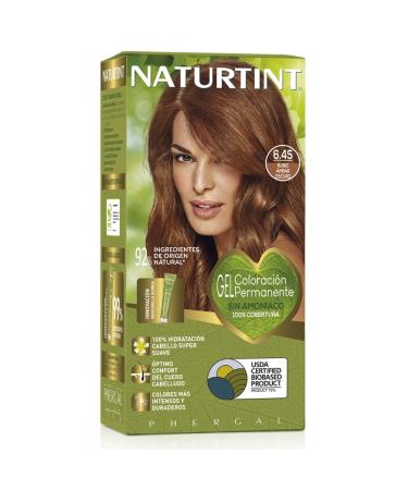 Natureint |Hair color oohne ammoniak | high proportion of natural ingredients |6.45.Amber blonde |170ml 6.45 dark amber blonde 170 ml (1 Pack)