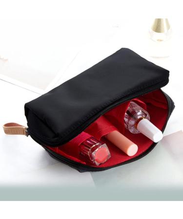 Buy Large Capacity Makeup Bag - Polyester Toiletry Bag with Smooth Zipper for Women & Girls - Travel & Home Storage in Black & Red - Buy Online on GoSupps.com