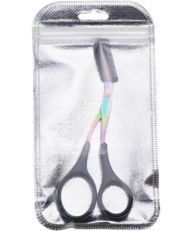 Stainless Steel Eyebrow Scissors for Men & Women - Black Beauty Tool for Makeup & Eyelashes - Buy Online on GoSupps.com