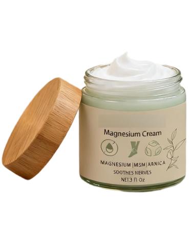 Gcroet Magnesiums Lotion Fast-Absorbing Total Relief Magnesiums Cream for Daily Relaxation & Soft Skin Non-Greasy 3 fl oz.